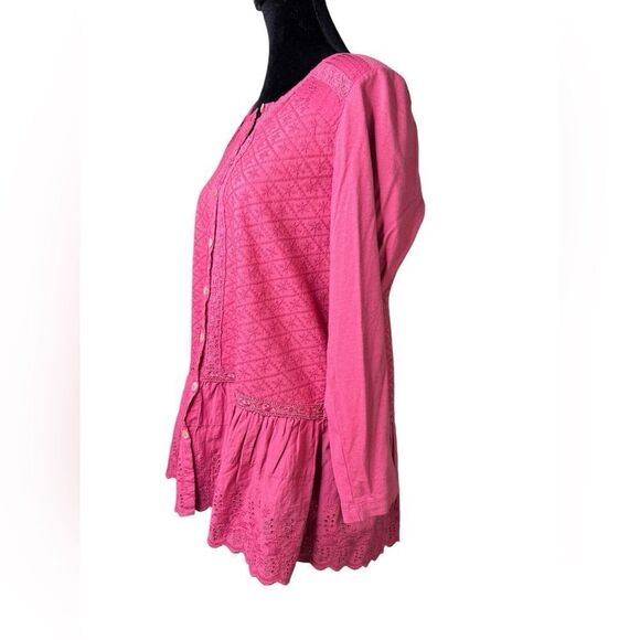 LOGO Button Down Long Sleeved Blouse XXS - Picture 4 of 10